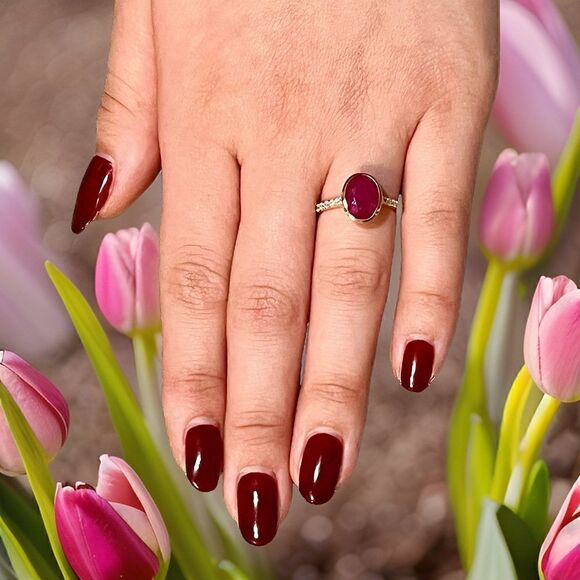 Natural Ruby Diamond Ring 6.75 14k Y Gold 4.38 TCW Certified $4,950 310583 - Picture 4 of 16